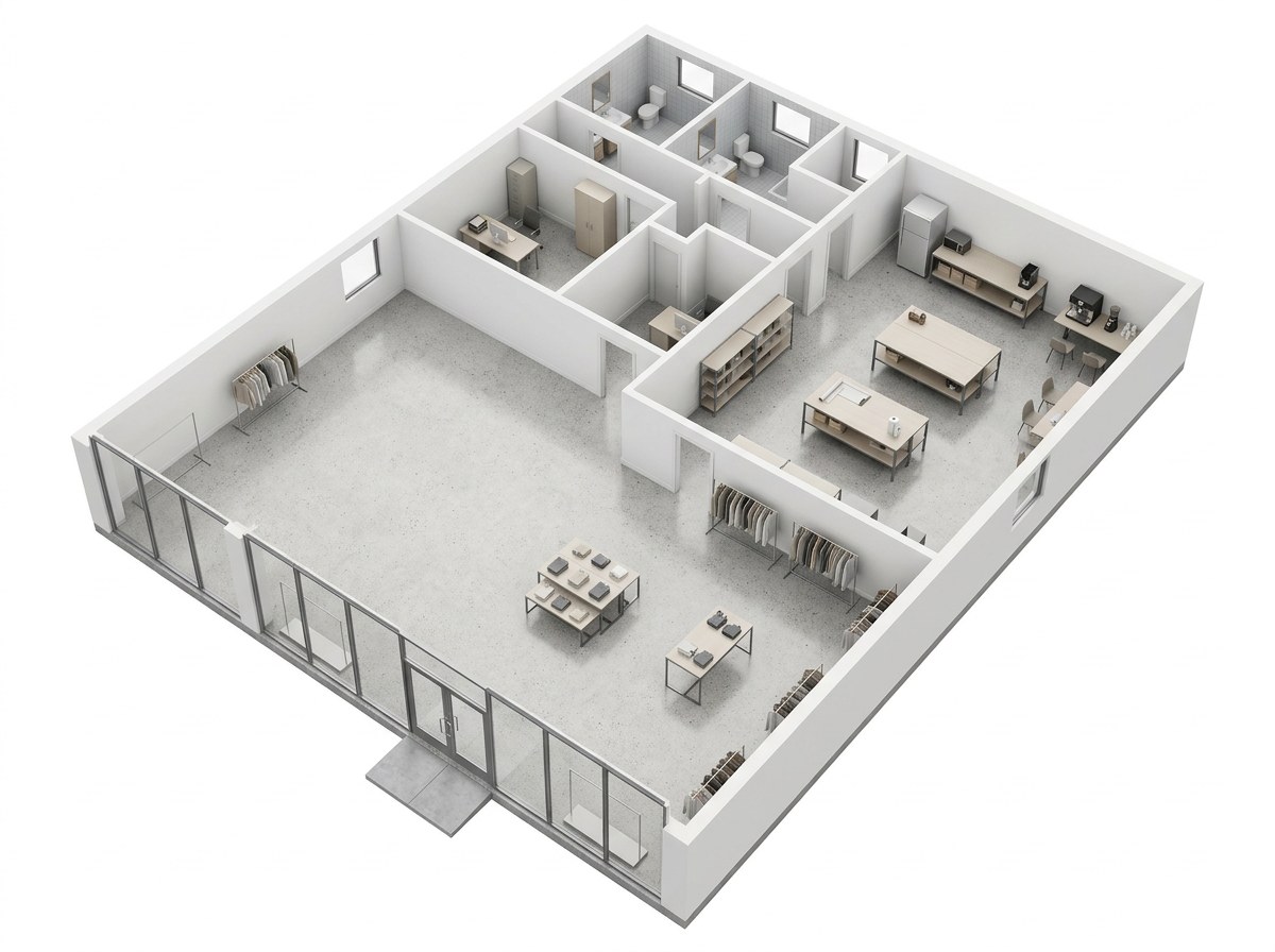 3727 Lamar Ave — 3D floor plan