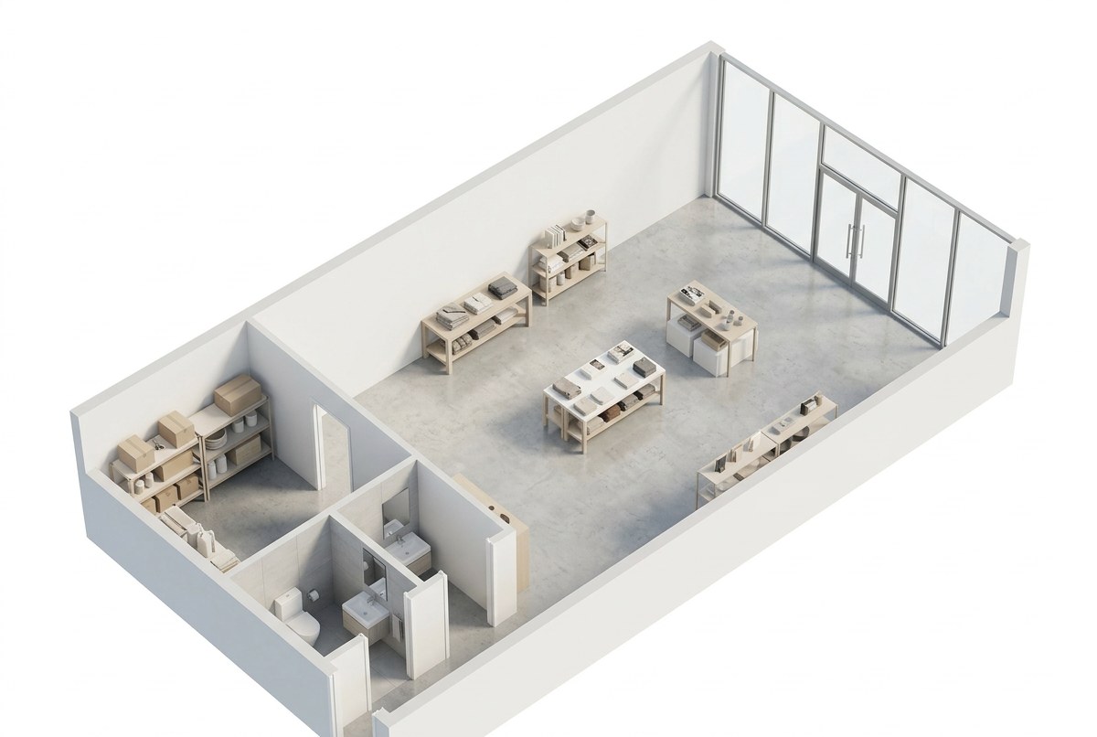 3713 Lamar Ave — 3D floor plan